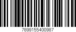 Código de barras (EAN, GTIN, SKU, ISBN): '7899155400987'