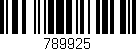 Código de barras (EAN, GTIN, SKU, ISBN): '789925'