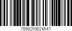 Código de barras (EAN, GTIN, SKU, ISBN): '7899259624647'