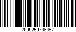 Código de barras (EAN, GTIN, SKU, ISBN): '7899259786857'