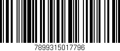 Código de barras (EAN, GTIN, SKU, ISBN): '7899315017796'