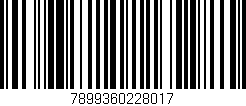 Código de barras (EAN, GTIN, SKU, ISBN): '7899360228017'