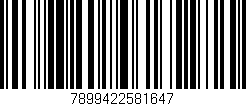 Código de barras (EAN, GTIN, SKU, ISBN): '7899422581647'