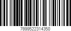 Código de barras (EAN, GTIN, SKU, ISBN): '7899522314350'