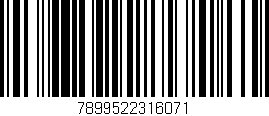 Código de barras (EAN, GTIN, SKU, ISBN): '7899522316071'