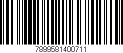 Código de barras (EAN, GTIN, SKU, ISBN): '7899581400711'