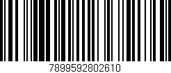 Código de barras (EAN, GTIN, SKU, ISBN): '7899592802610'