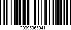 Código de barras (EAN, GTIN, SKU, ISBN): '7899596534111'