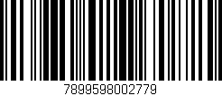 Código de barras (EAN, GTIN, SKU, ISBN): '7899598002779'