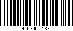 Código de barras (EAN, GTIN, SKU, ISBN): '7899598003677'