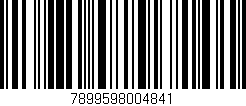 Código de barras (EAN, GTIN, SKU, ISBN): '7899598004841'