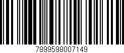 Código de barras (EAN, GTIN, SKU, ISBN): '7899598007149'