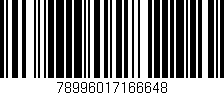 Código de barras (EAN, GTIN, SKU, ISBN): '78996017166648'