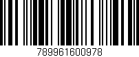 Código de barras (EAN, GTIN, SKU, ISBN): '789961600978'