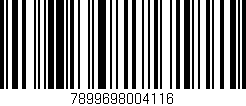 Código de barras (EAN, GTIN, SKU, ISBN): '7899698004116'