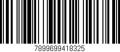 Código de barras (EAN, GTIN, SKU, ISBN): '7899699418325'