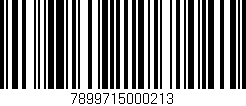 Código de barras (EAN, GTIN, SKU, ISBN): '7899715000213'