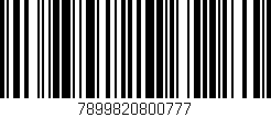 Código de barras (EAN, GTIN, SKU, ISBN): '7899820800777'