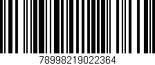 Código de barras (EAN, GTIN, SKU, ISBN): '78998219022364'