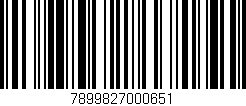 Código de barras (EAN, GTIN, SKU, ISBN): '7899827000651'