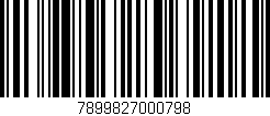 Código de barras (EAN, GTIN, SKU, ISBN): '7899827000798'