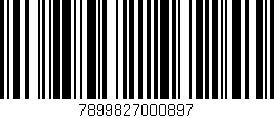 Código de barras (EAN, GTIN, SKU, ISBN): '7899827000897'
