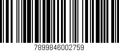 Código de barras (EAN, GTIN, SKU, ISBN): '7899846002759'