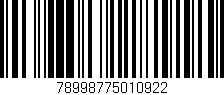 Código de barras (EAN, GTIN, SKU, ISBN): '78998775010922'