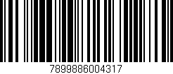 Código de barras (EAN, GTIN, SKU, ISBN): '7899886004317'