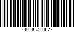 Código de barras (EAN, GTIN, SKU, ISBN): '7899894200077'