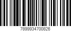 Código de barras (EAN, GTIN, SKU, ISBN): '7899934700826'