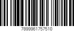 Código de barras (EAN, GTIN, SKU, ISBN): '7899961757510'