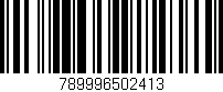 Código de barras (EAN, GTIN, SKU, ISBN): '789996502413'