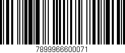 Código de barras (EAN, GTIN, SKU, ISBN): '7899966600071'