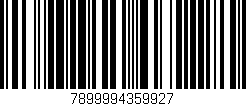 Código de barras (EAN, GTIN, SKU, ISBN): '7899994359927'