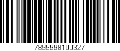 Código de barras (EAN, GTIN, SKU, ISBN): '7899998100327'