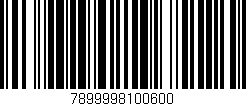 Código de barras (EAN, GTIN, SKU, ISBN): '7899998100600'