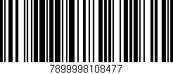 Código de barras (EAN, GTIN, SKU, ISBN): '7899998108477'