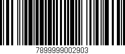 Código de barras (EAN, GTIN, SKU, ISBN): '7899999002903'