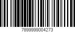 Código de barras (EAN, GTIN, SKU, ISBN): '7899999004273'