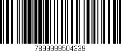 Código de barras (EAN, GTIN, SKU, ISBN): '7899999504339'