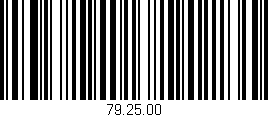 Código de barras (EAN, GTIN, SKU, ISBN): '79.25.00'