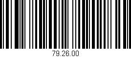 Código de barras (EAN, GTIN, SKU, ISBN): '79.26.00'
