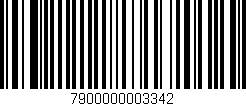 Código de barras (EAN, GTIN, SKU, ISBN): '7900000003342'