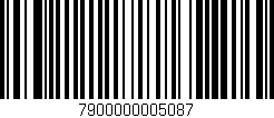 Código de barras (EAN, GTIN, SKU, ISBN): '7900000005087'