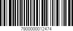 Código de barras (EAN, GTIN, SKU, ISBN): '7900000012474'