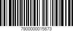 Código de barras (EAN, GTIN, SKU, ISBN): '7900000015673'