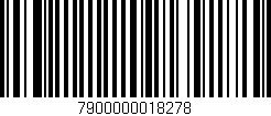 Código de barras (EAN, GTIN, SKU, ISBN): '7900000018278'