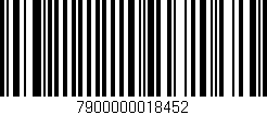 Código de barras (EAN, GTIN, SKU, ISBN): '7900000018452'