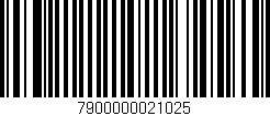 Código de barras (EAN, GTIN, SKU, ISBN): '7900000021025'